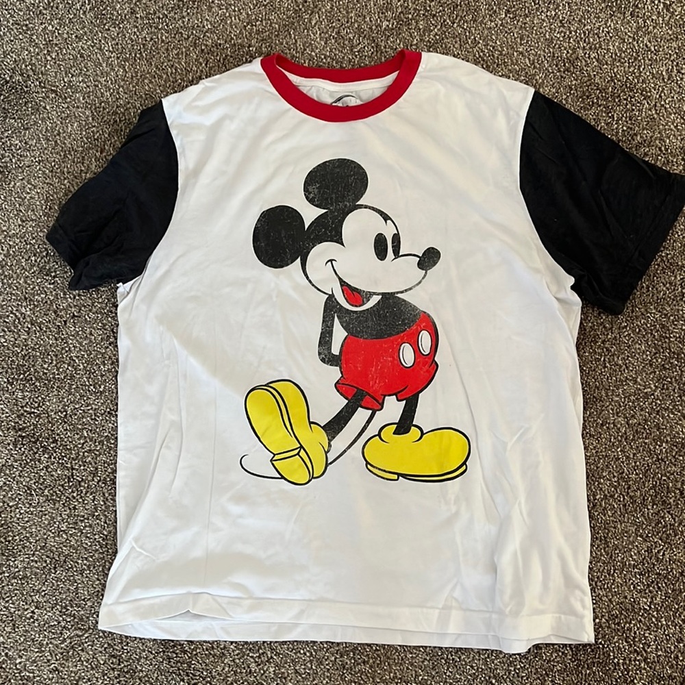 Disney Mickey Mouse White and Black Tee